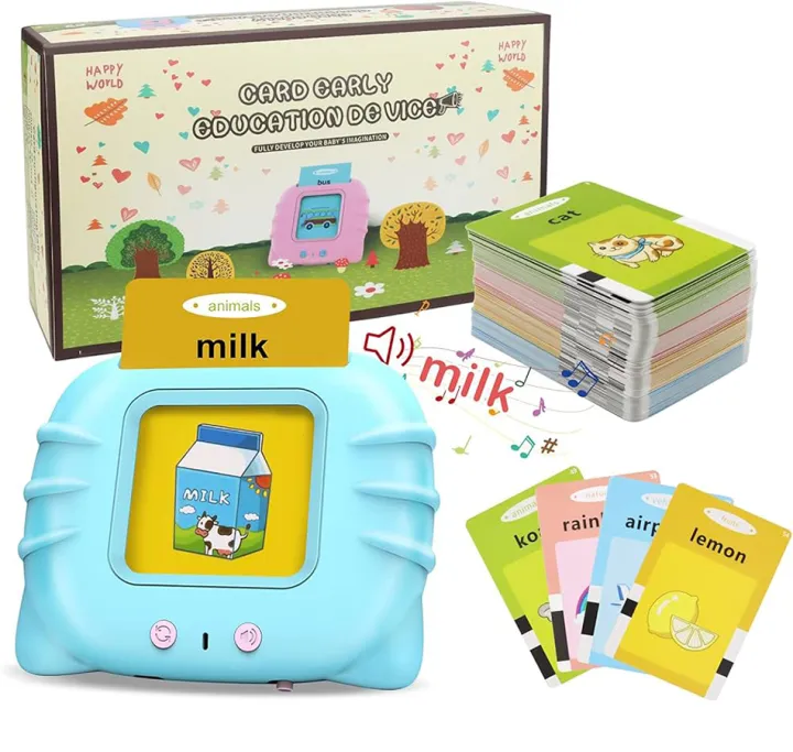 Kids Learning Flashcard Speech Therapy Machine Toy Rechargeable Reader ...