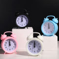Double Bell Clock Accurate Timekeeping Battery Operated Mini Round Bedside Desk Alarm Clock Cute Kids Gift. 