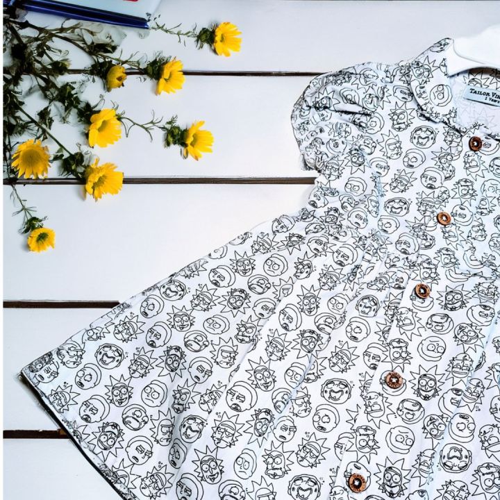 1-4%20Years%20Baby%20Girl%20White%20Printed%20Cotton%20Dress%20Featuring%20Characters%20Dress%20Your%20Little%20Princess%20in%20Colorful%20Cotton%20Delight%20-%20Image%202