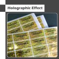 3x1.5cm Tamper Proof Stickers with bar Code Gold holographic Warranty Seal Hologram Security Labels with Unique Serial Number.