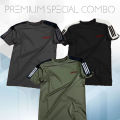 AMR Brand 3 Pcs Combo T-Shirt Mesh Fabric Soft And Comfortable T-Shirt For Men. 