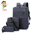 Computer school bag, USB charging port, casual large-capacity backpack, three-piece set, mid-to-high-end business backpack, multi-functional.