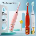 Children Sonic Electric Toothbrush Cartoon Pattern USB Smart Kids Tooth Brush 6 Replacement Brush Heads Oral Care Cleaning Tool. 