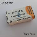 9 VOLT BATTERY RECHARGEABLE,SONY 9VOLT RECHARGEABLE BATTERY WITH BATTERY CLIP 2 PCS.