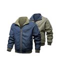 EFG Fashion Double Sided Wearable 100% Cotton Twill Denim Full Sleeve Jacket (Blue-Olive). 