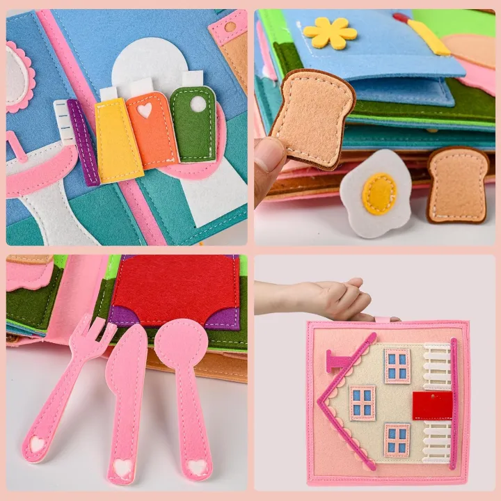 Montessori%20Busy%20Book%20Felt%20Quiet%20Book%20For%201-6%20Years%20Early%20Learning%20Life%20Skills%20Toys%20With%20Pictures%20And%20Simulated%20House%20Games%20Vnce%20Lncei%20-%20Image%204