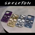 HOCE Cool Skeleton Phone Cases for iPhone 17 16 15 14 13 12 11 Pro Max 14 15 16 Plus 11 Case Luxury Plating Halloween Skull Cover. 