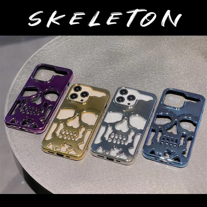 HOCE%20Cool%20Skeleton%20Phone%20Cases%20for%20iPhone%2017%2016%2015%2014%2013%2012%2011%20Pro%20Max%2014%2015%2016%20Plus%2011%20Case%20Luxury%20Plating%20Halloween%20Skull%20Cover%20-%20Image%205