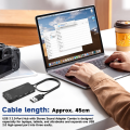 3 Port Usb 2.0 Hub External 7.1Ch Sound Card Headset Microphone Adapter For Pc.