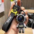 Astronaut Bears Key Chains Ring Fashion Cute Animal Bag Key ring Holder for Motor Bike Car Accessories Gift. 