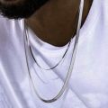 Stainless steel Snake Chain Necklace For Men Silver Snake Necklace.