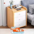 Furnisha 3 Drawer Storage Bedside Table With 1 Locker Drawers - CashTable, Side Table,. 