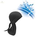 Head Wrap Hat Long Tail for Jogging Chemotherapy Patients Decoration Black. 