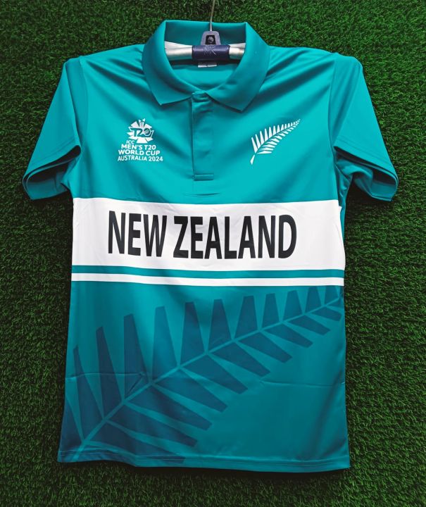 T-20 World Cup 2024 NewZealand  cricket team half  sleeve polo Jersey / Jersey 32