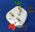 T&J Fused 13A 3 Pin Flat Plug Premium Quality 100% Copper White Connector Cord Adapter Electrical Power Socket. 