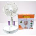 JOYKALY YG-737 Rechargeable Lithium Battery Strong Wind Foldable & Movable Table Fan With Light. 