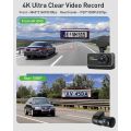 Dash Cam for Cars Car Camera Dash Cam 4K WIFI Camera for Car Front and Rear Dash Camera Wifi Dashcam Vehicle Black Box. 