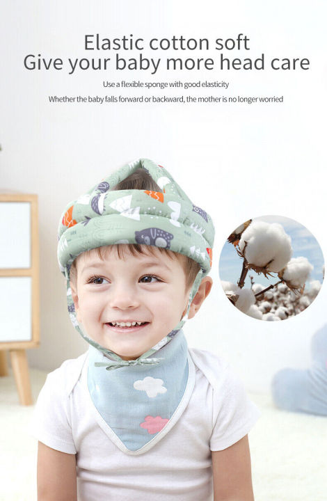Cap Helmet To Protect The Baby'S Head,Baby Helmet Toddler Head Protector Baby Toddler Anti-Collision Cap Adjustable Child Safety Soft Helmet Toddler Anti-Fall Pad