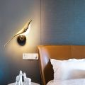 Postmodern Creative Bird Shape Wall Lamps Acrylic Alloy Simple For Living Room Restaurant Bedroom Gorgeous Decoration Luminaire.