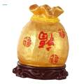 Resin Piggy Bank Money Box Statue Feng Shui Ornament for Bedroom Living Room Decor. 