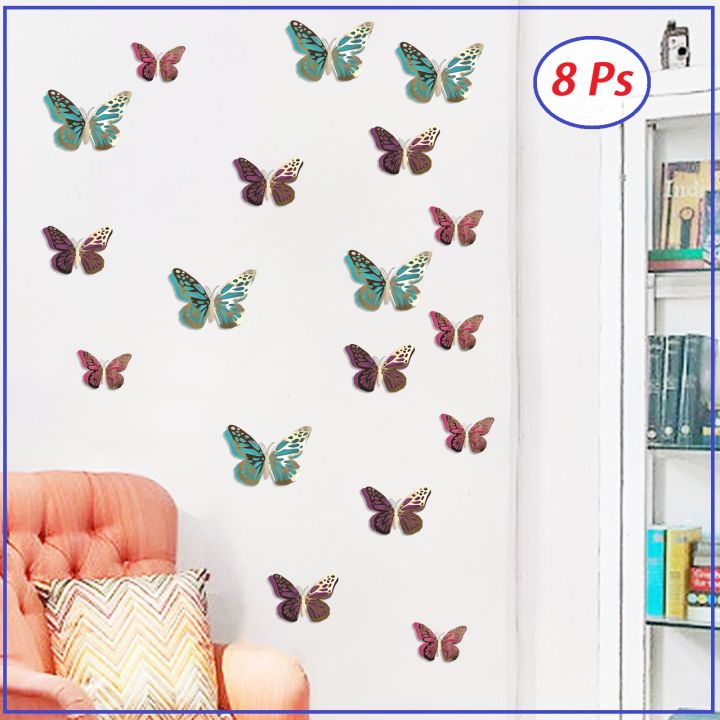 8%20Pcs%203D%20Double%20Wings%20Butterfly%20Wall%20Stickers%20-%20Image%206