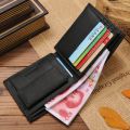 Men's Wallet 100% Genuine Leather Men Wallets Premium Product Real Cowhide Wallets for Man Short Black Walet Portefeuille Homme. 