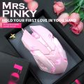 Gaming Mouse Wired Mouse Pink USB Mute RGB Gamer 6 Buttons Mice Optical Office Computer Mouse For Desktop Laptop Ergonomic Mouse.