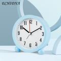 Students Desk Clock 1 Pc Alarm Clock with Night Light Quiet Small Round Easy Set Battery Operated Kids Students Desktop Analogue Home Supplies Kids Alarm Clock.