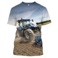 Men T-shirt 3D print tractor hip-hop men/women funny anime kids car top streetwear T shirt Harajuku shirts short sleeve. 