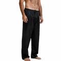 Casual Men Pants Loose Silk Satin Pajamas Nightwear Sleepwear Pyjamas Pants Sleep Bottoms Trousers.