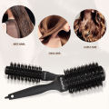 BARBERTOP Round Comb Curly Hair Rollers Brush Boar Bristle Round Barrel Hair Curling Brush Barber Hairbrush 2024. 
