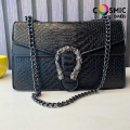 Snake Leather Pattern Sling Bag For Women Envelope Shaped Crossbody Bag Solid Color Ladies Shoulder Bag. 