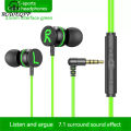 ROWEQPP Gaming Wire-controlled Headset Type C / 3.5mm Elbow Jack Earphone Left Right Channel In-ear Headphones. 