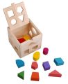 Wooden Shape Sorting Cube Classic Wooden Toy With 13 Shapes Montessori Early Learning Educational Toys for Kids. 