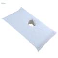 3x Cotton Spa Massage Table Cover Beauty Slaon Bed Face Hole Towel White. 