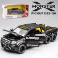 1:28 Mercedes-Benz X-CLASS EXY 6X6 Pickup Die-Cast Vehicles Alloy Model Car Toys With Light & Sound For Gift Collection.