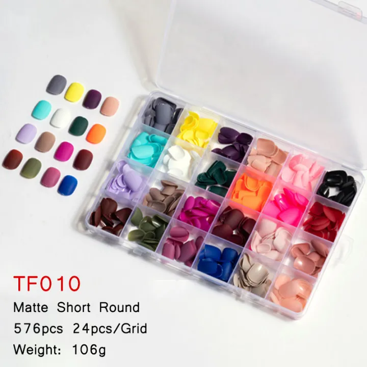 480pcs/Box%20Nails%20Press%20On%20Short%20Length%20Reusable%20Tips%20With%20Design%20Matte%20Square%20Long%20Sharp%20Full%20Kawaii%20False%20Tip%20Art%20Set%20-%20Image%207