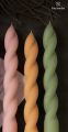 Long Twisted Table Candles Spiral Luxury Candles.