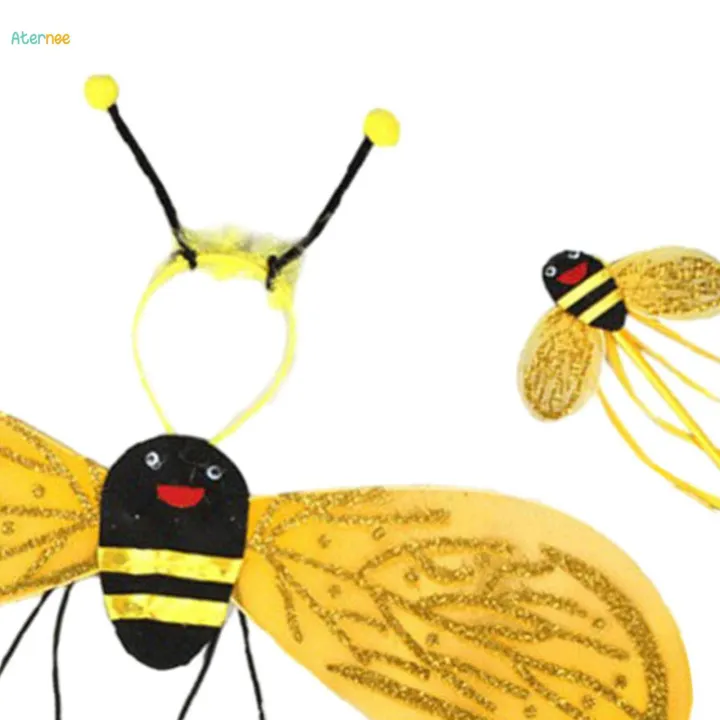 Child%20Honey%20Bee%20Costume%20Kids%20Girls%20Bee%20Dress%20Up%20Headband%20Party%20-%20Image%208