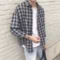 Guangdong Internet Celebrity Rent Male Same Style High Quality Plaid Shirt Men Korean Style Trendy Coat Slim Clothes Men.