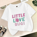 Girls 'short-sleepred T-shirt CUHK CHILDREN'S baby summer dress NEW CHILDREN'S base shirt printing fashion Korean version loose. 