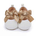 Bowtie Comfortable 0-1 Year Old Velcro Super Soft Neonatal Baby Walking Shoes. 