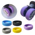1/4Pcs Practical Texture Deepening Soft Silicone Wheels Cover Luggage Suitcase Wheels Protector Sleeve Silent Anti Wear Roller Reduce Noise Covers Travel Supplies. 