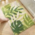 Green Leaves Bath Mats Non-slip Absorbent Machine Washable Floor Mat Bedroom Carpet Rugs 50x80cm. 