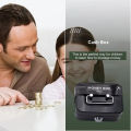 【support】 Safe Box Lockable Cash Box With Key,Portable Piggy Box Made Of Metal Small Security Lock Box Sturdy Boxes For Kids. 