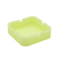 Luminous Silicone Ashtray Heat Resistant Anti-fall Round Design Ash tray Cigarette accessories. 
