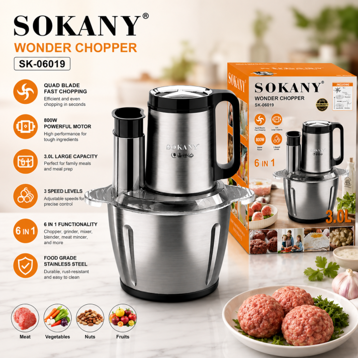 Sokany 6 in 1 Wonder Chopper SK-06019