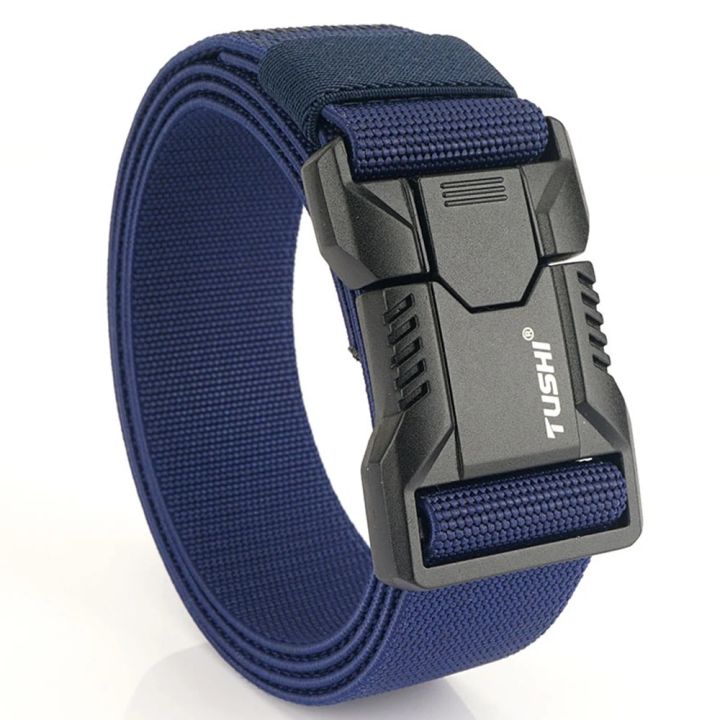 TUSHI%20New%20Unisex%20Elastic%20Belt%20Aluminium%20Alloy%20Quick%20Release%20Buckle%20Tough%20Stretch%20Nylon%20Men's%20Military%20Tactical%20Belt%20Accessories%20-%20Image%203