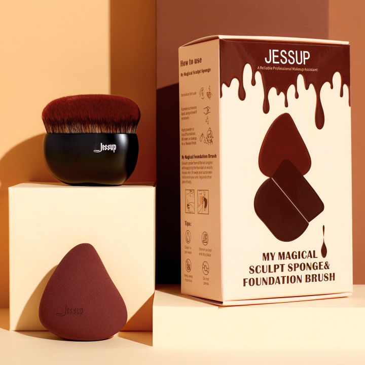 Jessup%20Foundation%20Brush%20with%20Makeup%20Sponge,%20Black%20Makeup%20Brush%20Flat%20Top%20Kabuki%20Brush%20for%20Liquid%20Blending%20Stippling,%20T881%20-%20Image%206