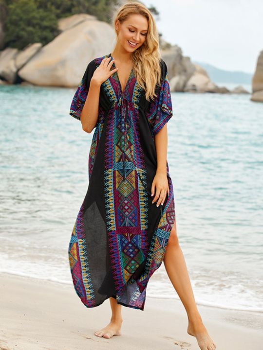 Plus Size Caftan Beachwear Kaftan Bohemian Robe Kaftan Plage Plus